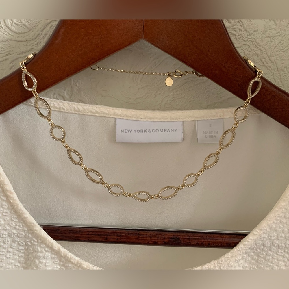 Loft gold tone sparkling necklace